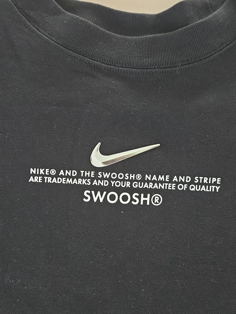 Nike BlackSportwear Swoosh Crewneck Dress with White Swoosh Text Size S